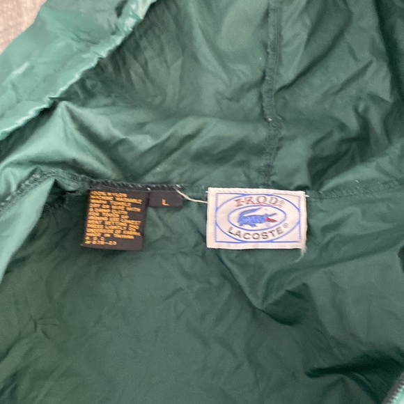 IZOD LACOSTE vintage 90s nylon windbreaker half zip pull over hoodie jacket - Picture 5 of 7